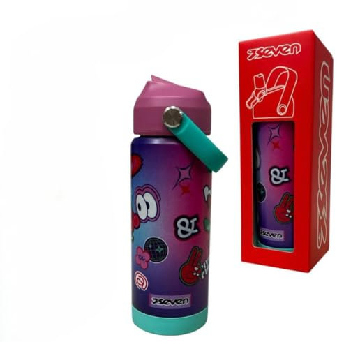 PELLECCHIA 1969 |Borraccia Realizzata per SJ Seven acciaio Inox 304 Assortite per Boy - Girl da 550 ML (Rosa)