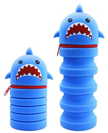 2 in 1Weiche Silikontasche Kawaii Federmäppchen Tischstifthalter Niedlicher | Schulbedarf Stifte Organizer Tier-Stifthalter Mäppchen Tiere Schlampermäppchen Schule Geschenke für Kinder