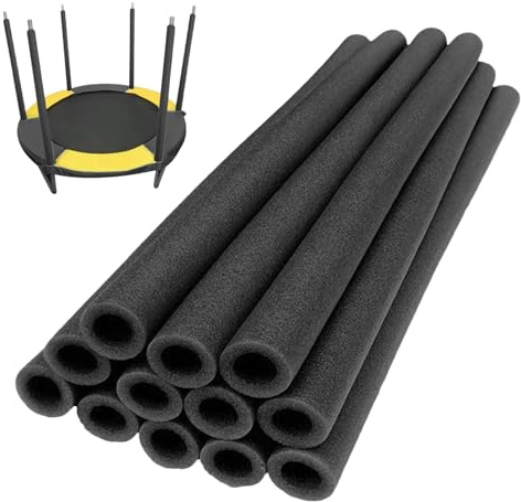 Trampolin Schaumstoff Rohre – 12 Stück wetterfeste Trampolinstangen Schaumstoffhüllen, 40 cm Trampolin Schaumstoff Abdeckungen für Trampolinpfosten, Trampolins Stangen Zubehör