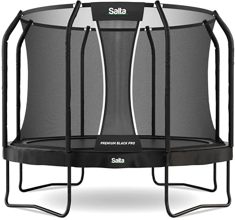 Salta Premium Black Pro - ø320cm - TÜV geprüft - Schwarz - Outdoor Trampolin, Gartentrampolin, Rund - Schwarz