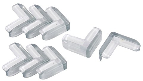 sourcing map -Mesa de Cristal Escritorio Armario de Esquina Cojín Protector 8pcs