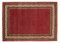 BADOHI MIR echter klassischer Orientteppich handgeknüpft in rot-creme, Größe: 70x140 cm