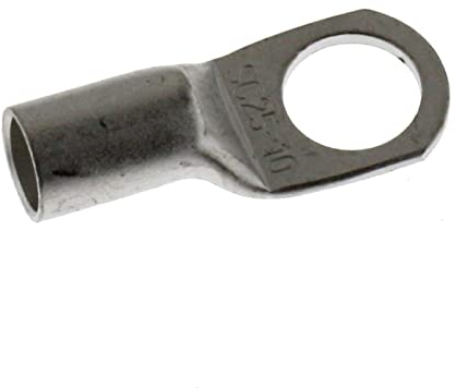 Lumonic Capocorda a Tubo 25mm² M10 - Capocorda a Crimpare Nudo e ad Anello - Connettore 10x