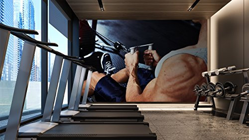 Fotomural Vinilo Pared Deportivo Barato Chico Cross Fit | Fotomurales pared | Fotomural Decorativo | Mural | Vinilo Decorativo | Varias Medidas 200 x 150 cm | Decoración Gimnasios | Deportes varios