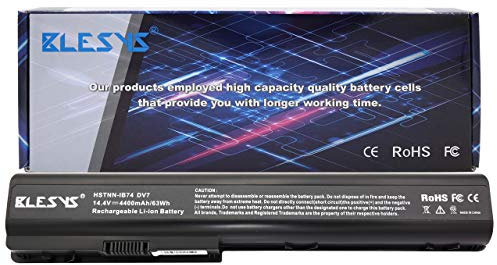 BLESYS 480385-001 516916-001 HSTNN-IB74 HSTNN-DB75 HSTNN-IB75 HSTNN-OB75 HSTNN-C50C Batterie Compatible avec HP Pavilion DV7 DV7-1000 DV7-1100 DV7-1200 DV7-2000 DV7T-3100 DV7Z-1000 DV8T-1200 CTO