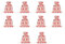 NUOBESTY 10 Stücke Geschenksäckchen Weihnachten Säckchen Jutesäckchen Nikolaussäckchen Kleine Jutebeutel Adventskalender Beutel Süßigkeiten Taschen Weihnachtsmann Sack