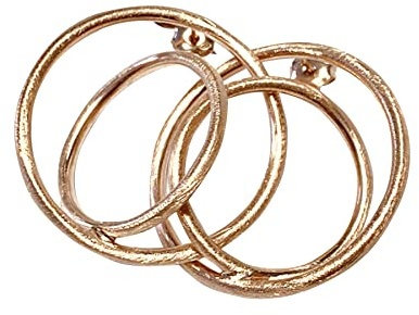 moderne Ohrstecker in 925/- Sterling Silber rosévergoldet, teilweise mattiert