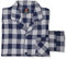 Hanes Men's 100% Cotton Flannel Plaid Pajama Top and Pant Set, Grey Buffalo, Medium