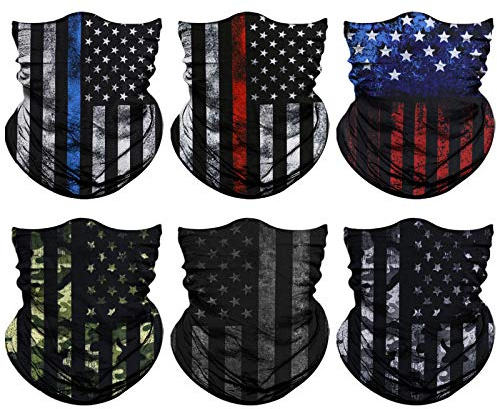 Venswell Neck Gaiter Mask, Sun Mask, Rave Bandana Face Mask, Seamless Face Scarf, Headband for Men Women (A-Flag 3)