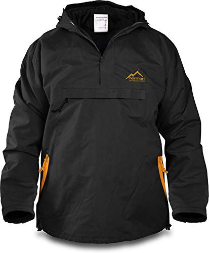 normani Winddichte Funktions-Jacke für Damen und Herren von S-4XL Farbe Schwarz/Orange Größe L