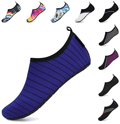 SAGUARO Homme Chaussures de Plage Femme Chaussures d'eau Unisexe Chaussures Aquatiques Séchage Rapide Respirant pour Extérieur Sport Bleuazur 44/45 EU