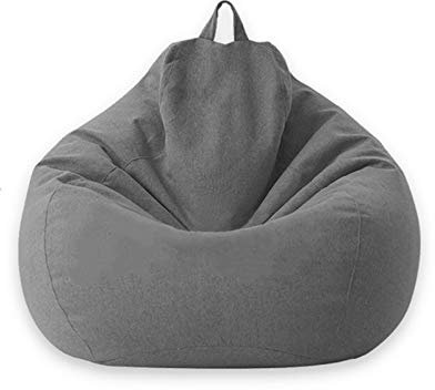 DTLEO Sitzsack-Sesselbezug Indoor/Outdoor, waschbar, Sitzsackbezug für Kinder, Sitzsack-Bezug (ohne Füllung) viele Farben und Größen,Dark Gray,90 * 110cm