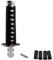 Samurai-Schwert-Schaltknauf,MoreChioce Universal Auto Schalthebel Manueller Schalthebelknauf Automatisch Schaltknauf Getriebekopf Abdeckung mit 4 Adaptern 8mm 9,5mm 10mm und 12mm,Schwarz + Weiß