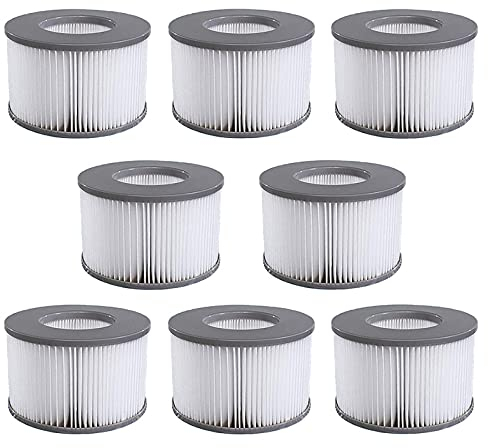 Mscomft Filtre Spa Lite pour mspa,Filtre pour mspa Lite, pour MSPA Whirlpoal Filter - Cartouches filtrantes pour sous - Bateaux et Spa Chauds - Modèle à partir de 2020 (8 pièces.)