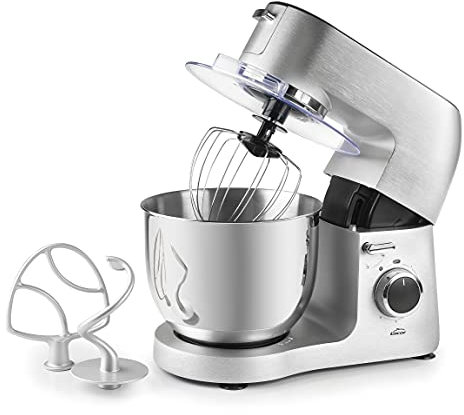 Lacor - 69683 - Batidora Eléctrica Complet, Amasadora de Pan, Robot de Cocina Amasador, Ruleta con 6 Velocidades, Acero Inoxidable, 1500W, 6 L