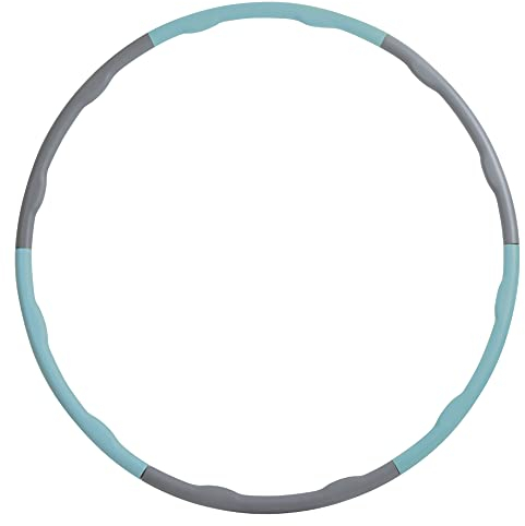Schildkröt Fitness-Hoop, Hula-Hoop Ring, 100cm Durchmesser, 1,2kg, Anthrazit-SkyBlue, in 4-Farb Karton, 960236