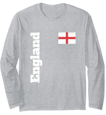 England Retro Football Shirt Men Women Kids Vintage 2021 Long Sleeve T-Shirt