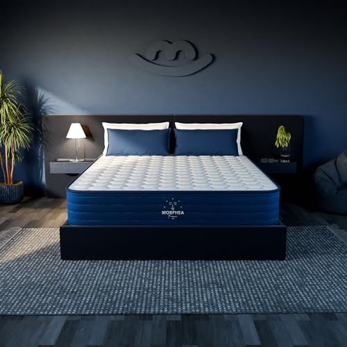 MORPHEA FRANCE – Matelas Hybride Jade 90x190cm – Épaisseur 26cm – Soutien Ferme pour Mal de Dos – Accueil Tonique – Mémoire de Forme + Ressorts Ensachés – 7 Zones de Confort – Ergonomique et Respirant