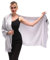 KAVINGKALY Écharpe Châles Femme Printemps Echarpes Foulards Pashmina Etole Mariage Pour La Nuit Manches Longues pour Femme(Argent2)