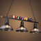 Hängeleuchte Retro Billard Industrieller E27 Höhenverstellbar Pendelleuchte Metall Schmiedeeisen Design Pendellampe Billardtisch Bar Café Esstisch Dekor Hängelampe Beleuchtung Kronleuchter Schwarz