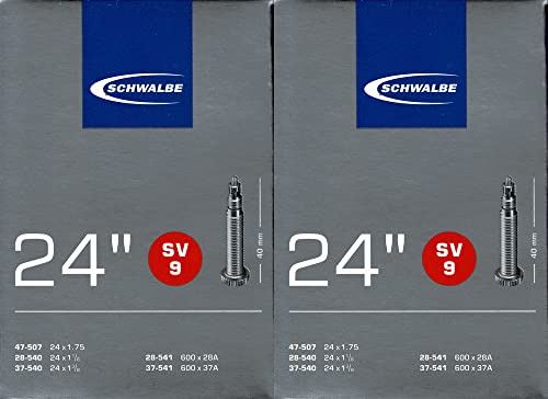 2X Schwalbe SV 9 24 Zoll Schlauch Sclaverand Ventil