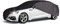 Walser CarComfort Autoplane Indoor Eco PKW XL, Auto-Abdeckplane atmungsaktiv, lackschonende Autoabdeckung für Innenbereich grau/schwarz