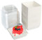 Surflyee 50 Stück Kuchen Transportbox, Gebäckkarton, Tortenkartons, Cupcake Box, Takeaway-Boxen für Kuchen, Sandwiches, Kekse, Verwendung für Partys, Hochzeiten, Konditoreien (Weiß)