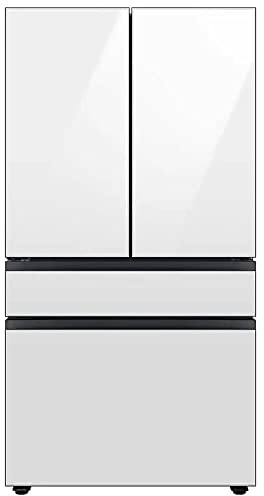 Samsung 29 Cu. Ft. Bespoke 4-Door French Door Refrigerator with Beverage Center, White Glass, RF29BB860012AA