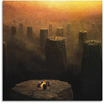 JAHER Surrealistisches Werk Nr. 8 von Zdzisław Beksinski, Kunstposter, Kunst und Wandkunst, Bild, moderne Familiendekoration, 50 x 50 cm