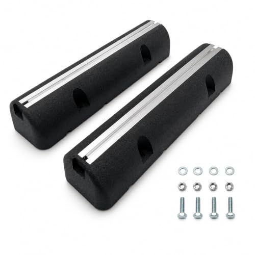 4INSTALATOR Lot de 2 bases d'amortissement 2 x 600 mm | pour pompes à chaleur | console de sol | pieds anti-vibrations | base de montage | bloc en caoutchouc | console de sol pour climatiseurs