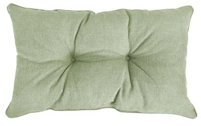 POKAR Rückenkissen Stuhlkissen Rückenlehne für Stuhl Rattanmöbel Gartenmöbel Kissen Outdoor Rückenpolster Lounge Polster 60x40x10 cm, Grün