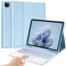 BQSS - Funda con teclado para iPad Air de 13 pulgadas (M2) 2024 con teclado para iPad Pro de 12.9 pulgadas, 6ª/5ª/4ª generación, funda para teclado inalámbrico desmontable con soporte para lápices,