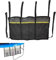 SKUDA Sac de Rangement pour Trampoline - Sac Trampoline 3 Pochettes pour Chaussures et Chaussettes,Sac en Filet Respirant pour Chaussures de Trampoline, avec 6 Sangles, Rangement pour Piscine
