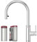 Quooker Wasserhahn Flex verchromt glänzend mit Combi Reservoire für kochendes Wasser + Cube für gekühltes Sprudelwasser