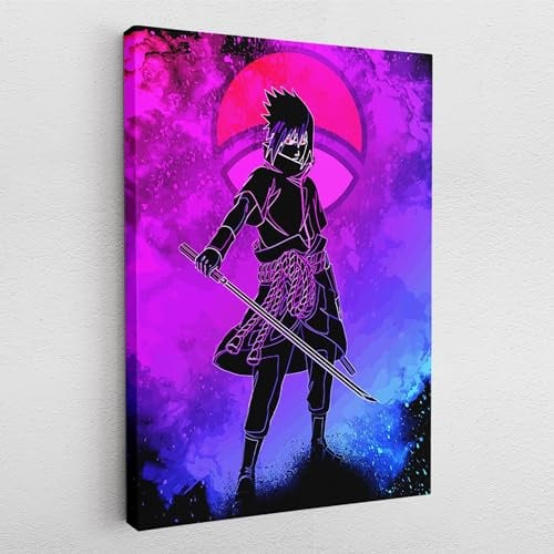 Poster Pop Art Graffiti Sasuke Uchiha Naruto Shippuden Anime Manga Wand Abstrakt Wandbilder Wohnzimmer Schlafzimmer Büro Wanddekoration Deko XXL günstig (Poster, 40x30 cm)