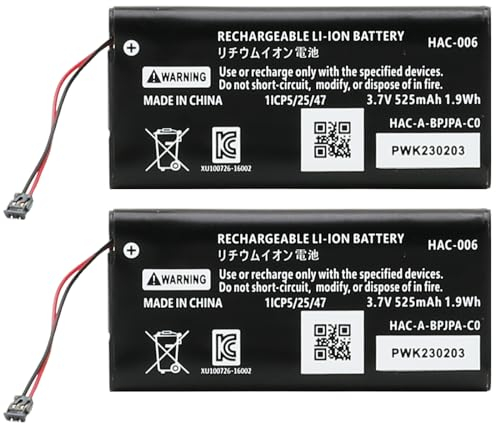 Fayerkar 2 x Replacement Battery for Joy-Con Switch, HAC-006 Li-ion Internal Rechargeable Battery for Nintendo Joy Con Controller