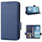 COQUE de téléphone TCL T509K, Fermeture magnétique latérale en Litchi (résistante aux Chocs) avec boîte à Fente pour Carte-Bleu foncé