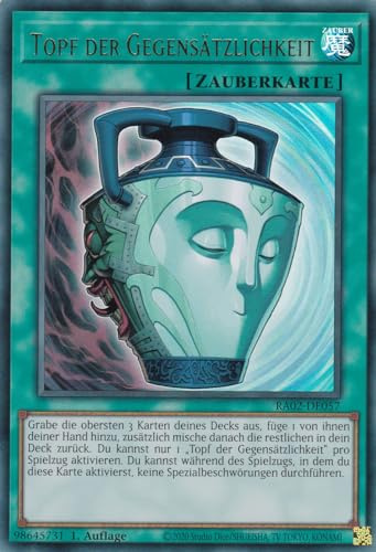 RA02-DE057 - Topf der Gegensätzlichkeit - Ultra Rare - 1. Auflage - Deutsch - 25th Anniversary Rarity Collection II - mit LMS Trading Fieldcenter-Karte Yugioh