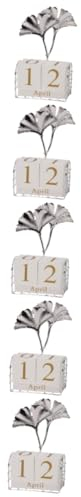 Operitacx 5st Ginkgo-blatt-tischkalender Lehrertischkalender Standkalender Motivierende Schreibtischdekoration Office-desktop- Blockkalender 100-tage-countdown- Eisen
