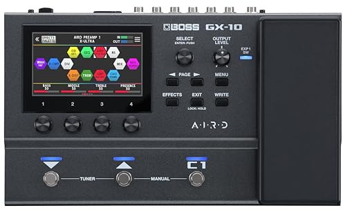 BOSS GX-10 | Compact Guitar & Bass Effects Processor | GX-100 Sound Engine | Colour Touch Display | 32 Amp Types & 170 BOSS Effects | Multi-mode Footswitches & Expression Pedal | AIRD Technology