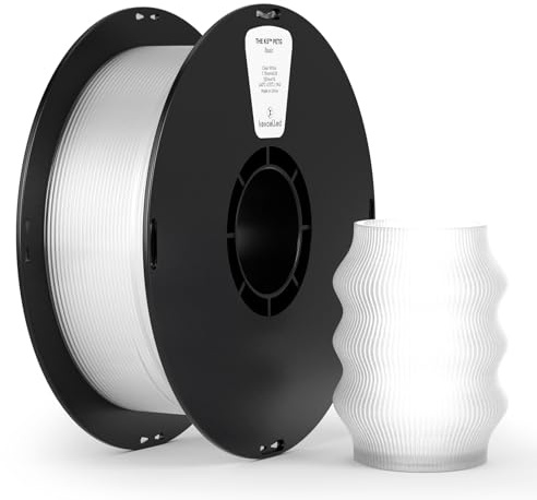 kexcelled PETG Durchsichtig Weiß Filament 1,75mm Chemische Resistenz 3D Druck Material +/- 0,03mm 1kg Spule für Modellgestaltung FDM-Drucker