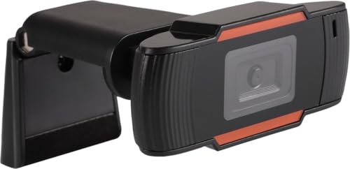 Q-LINK Webcam USB 2.0 HD Microphone intégré, câble 1,2 m, inclinable à 180°, Support trépied, Moniteur - Idéal pour Réunion, Télétravail, Skype, Zoom - Mac, Windows