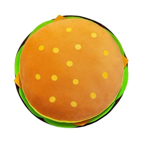 Plüschtier Pommes Frites Hamburger Pizza Plüschkissen Spielzeug, Puppe Wurfkissen, Schmusetier Geschenk für Kinder Mädchen Jungen (30 cm,Burger)