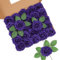 LEUCHTAMOR 25 rose artificiali viola, rose finte in schiuma realistica al tatto, per bouquet da sposa, centrotavola, composizione floreale, decorazione per la casa