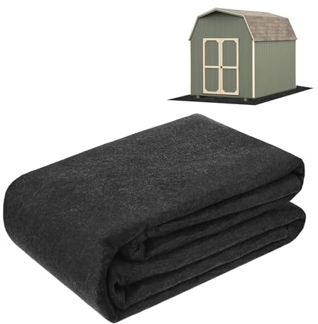 M METERXITY Outdoor Storage Shed Mat, 8.2x9 FT wasserdichte kleine Schuppenbodenmatte für Terrassenmöbel zum Schutz vor Abnutzung/Flüssigkeit/Staub/Öl, rutschfeste Carport-Pad [Grau]