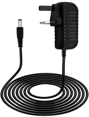 Cncedi 12V 2A Power Supply UK, 2M/6.6FT Cord, 100-240V AC to DC 12V 24W Adapter Universal Driver Transformer for LED Strip Lights/Router/DVR/NVR/IP/CCTV Camera