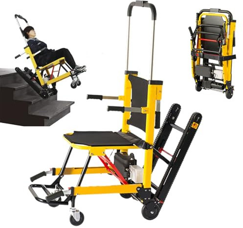 RSQQL Sube escaleras con orugas eléctricas, Carretilla de Mano Plegable, Silla de Ruedas eléctrica for Subir escaleras for Pacientes Mayores, Puede Subir y Bajar escaleras