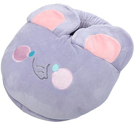 BESTYASH Usb Heated Foot Warmer Electric Hand Warmer Rapid Heating for Cold Removable Faux Elephant Embroidery