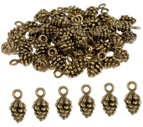Homoyoyo 50 Stück Mini Tannenzapfen Charms Anhänger in Bronze – Dekorative Weihnachtsanhänger Für DIY Schmuckprojekte - Günstige Kreative Bastelideen Für Halsketten Und Armbänder