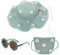 KDFSSIPE Sombrero de Paja Niñas Gafas de Sol Verde Sombrero para el Sol Bebe Mini Bolso de Paja con Flores Sombreros de Paja para la Playa de Verano Actividades al Aire Libre, 3 Piezas
